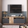 Έπιπλο τηλεόρασης Elana pakoworld sonoma-ανθρακί 150x29.5x46.3εκ 176-000054