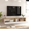 Έπιπλο τηλεόρασης επιτοίχιο Dello pakoworld λευκό-oak 180x31.6x29.6εκ 176-000059