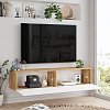 Έπιπλο τηλεόρασης επιτοίχιο Serit pakoworld λευκό-sonoma 140x31.6x29.6εκ 176-000062