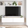Έπιπλο τηλεόρασης επιτοίχιο Serit pakoworld λευκό-sonoma 140x31.6x29.6εκ 176-000062