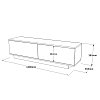 Έπιπλο τηλεόρασης Zoeva pakoworld wenge 140x.35x38.2εκ 176-000069