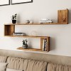 Ραφιέρα τοίχου Belinda pakoworld oak 120x14.5x71.4εκ 176-000080