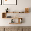 Ραφιέρα τοίχου Belinda pakoworld oak 120x14.5x71.4εκ 176-000080