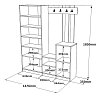 Έπιπλο εισόδου Doorse pakoworld μελαμίνης ανθρακί-oak 147.5x35x180εκ 176-000129