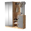 Έπιπλο εισόδου Doorse pakoworld μελαμίνης ανθρακί-oak 147.5x35x180εκ 176-000129