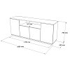 Μπουφές Placefol pakoworld μελαμίνης λευκό-φυσικό 180x44.5x75εκ 176-000137