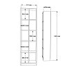 Βιβλιοθήκη Oteca 10θέσεων pakoworld σε λευκή απόχρωση 51.1x25.4x180εκ 176-000199