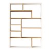 Βιβλιοθήκη Decora pakoworld σε oak-λευκό απόχρωση 90x22x123.6εκ 176-000204