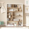 Βιβλιοθήκη Decora pakoworld σε oak-λευκό απόχρωση 90x22x123.6εκ 176-000204