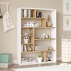 Βιβλιοθήκη Decora pakoworld σε oak-λευκό απόχρωση 90x22x123.6εκ 176-000204