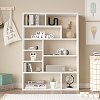 Βιβλιοθήκη Decora pakoworld σε λευκη απόχρωση 90x22x123.6εκ 176-000205