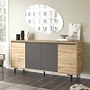 Μπουφές Augusta pakoworld oak-ανθρακί 160x40x78.5εκ 176-000036
