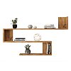 Ραφιέρα τοίχου Belinda pakoworld oak 120x14.5x71.4εκ 176-000080