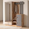 Έπιπλο εισόδου Doorse pakoworld μελαμίνης ανθρακί-oak 147.5x35x180εκ 176-000129
