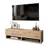 Έπιπλο τηλεόρασης επιτοίχιο Roscoe pakoworld oak 100x31,5x29,5εκ 176-000007