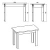 Τραπέζι Celeste pakoworld λευκό 100x60x73.5εκ 184-000011