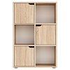 Βιβλιοθήκη Bookel pakoworld μελαμίνης σε sonoma απόχρωση 59.5x27.5x89εκ 184-000101