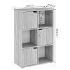 Βιβλιοθήκη Bookel pakoworld μελαμίνης σε sonoma απόχρωση 59.5x27.5x89εκ 184-000101
