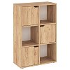 Βιβλιοθήκη Bookel pakoworld μελαμίνης σε oak απόχρωση 59.5x27.5x89εκ 184-000102