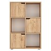 Βιβλιοθήκη Bookel pakoworld μελαμίνης σε oak απόχρωση 59.5x27.5x89εκ 184-000102