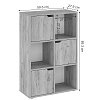 Βιβλιοθήκη Bookel pakoworld μελαμίνης σε oak απόχρωση 59.5x27.5x89εκ 184-000102