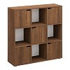 Βιβλιοθήκη Bookel pakoworld σε καρυδί απόχρωση 88.5x27.5x89.3εκ 184-000111