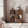 Βιβλιοθήκη Bookel pakoworld σε καρυδί απόχρωση 88.5x27.5x89.3εκ 184-000111