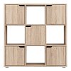 Βιβλιοθήκη Bookel pakoworld σε sonoma απόχρωση 88.5x27.5x89.3εκ 184-000112