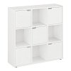Βιβλιοθήκη Bookel pakoworld σε λευκή απόχρωση 88.5x27.5x89.3εκ 184-000113
