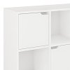 Βιβλιοθήκη Bookel pakoworld σε λευκή απόχρωση 88.5x27.5x89.3εκ 184-000113