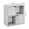 Βιβλιοθήκη Bookel pakoworld σε sonoma απόχρωση 59.6x27.5x60.4εκ 184-000114