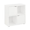 Βιβλιοθήκη Bookel pakoworld σε λευκή απόχρωση 59.6x27.5x60.4εκ 184-000115