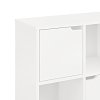 Βιβλιοθήκη Bookel pakoworld σε λευκή απόχρωση 59.6x27.5x60.4εκ 184-000115
