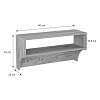 Κρεμάστρα Crosta pakoworld σε oak απόχρωση 80x28x40εκ 184-000127