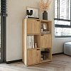 Βιβλιοθήκη Bookel pakoworld μελαμίνης σε oak απόχρωση 59.5x27.5x89εκ 184-000102
