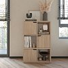 Βιβλιοθήκη Bookel pakoworld μελαμίνης σε sonoma απόχρωση 59.5x27.5x89εκ 184-000101