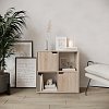 Βιβλιοθήκη Bookel pakoworld σε sonoma απόχρωση 59.6x27.5x60.4εκ 184-000114