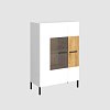 Βιτρίνα Santes Χρυσό Δρυς-Λευκό 90x42x134.50cm TO-SANT1W1DWH