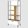 Βιβλιοθήκη Santes Χρυσό Δρυς-Λευκό 90x42x197.5cm TO-SANT1SWH