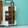 Βιτρίνα Santes Χρυσό Δρυς-Λευκό 90x42x134.50cm TO-SANT1W1DWH