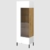 Βιτρίνα Santes Χρυσό Δρυς-Λευκό 64.2x42x197.5cm TO-SANT1WHIGHWH