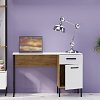 Γραφείο Santes WH Χρυσό Δρυς Λευκό 120x60x74εκ TO-SANT120WH