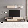 Σύνθετο σαλονιού Brick pakoworld σε sonoma oak-κρεμ απόχρωση 240x40x50.4εκ 192-000045