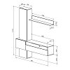Σύνθετο σαλονιού Wendy pakoworld σε oak-μαύρη απόχρωση 195.1x37.3x219.1εκ 192-000046
