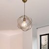 Φωτιστικό οροφής μονόφωτο Idris pakoworld E27 χρυσό Φ30x75εκ 193-000064