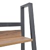 Βιβλιοθήκη Ryder pakoworld καρυδί-μαύρο 75x36x185εκ 197-000064