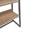 Βιβλιοθήκη Ryder pakoworld καρυδί-μαύρο 75x36x185εκ 197-000064