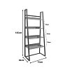 Βιβλιοθήκη Ryder pakoworld καρυδί-μαύρο 75x36x185εκ 197-000064