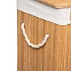 Καλάθι απλύτων Natural pakoworld χρώμα φυσικό-λευκό 40x30x50εκ 199-000056