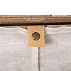 Καλάθι απλύτων Natural pakoworld χρώμα φυσικό-λευκό 40x30x50εκ 199-000056